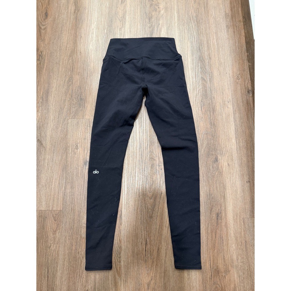 Alo Yoga Womens High Waist Airbrush Leggings Black Size M Full Length 4169